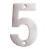 100mm Screw Fix Door Numeral - 5 - Satin Stainless Steel 588793P