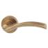 Antique Brass Door Handles on Round Rose - Solar Range 528204P