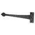 Tudor Plain Door Tee Hinge - 410 x 105mm - Antique Black Iron - Pair 386704P