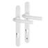 1117/3811N White uPVC Multipoint Door Handles - Short Plate - 92mm c/c - 60mm door - Birmingham Range 687414P