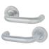 Satin Stainless Steel 19mm Return to Door Handles on Round Rose 283154P