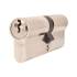 1 Star 6 Pin Kitemarked 80mm Euro Double Cylinder - 40 + 40mm - Pol Nickel - Keyed to Differ 795254P