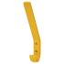 AR617A Nylon Single Hat & Coat Hook Face Fix - 164 x 20 x 35mm - Golden Yellow 538754P