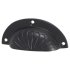 Shell Cabinet Cup Handle - 84mm Centres - Black Iron 632874P