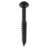 Blackjax Pozi Round Head Wood Screws - 8 x 1 1/2" - Exterior Black Organic - Pack of 200 318594P