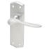 Satin Chrome Latch Door Handles - Rome Range - 170 x 50mm 370215P