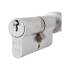 5 Pin 70mm Euro Thumbturn Cylinder - 35mm Turn + 35mm - Satin Chrome - Master Keyed 341615P