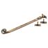 Cast Open Curl Casement Window Stay - 12"/300mm Length - Antique Brass 614325P