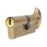 1 Star 6 Pin Kitemarked 80mm Euro Thumbturn Cylinder - 35mm Turn + 45mm - Polished Brass 070845P