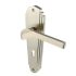 Marcus Satin Nickel Art Deco Keyhole Lock Door Handles - Waldorf Range - 203 x 66mm 785455P