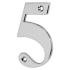 79mm Screw Fix Door Numeral - 5 - Bright Chrome 409655P