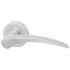Brass Satin Chrome Door Handles on Round Rose - Olivier Range 342885P
