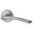 Satin Chrome Door Handles on Round Rose - Rimini Range 607885P
