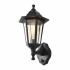 Forum Coast Bianca Outdoor Wall Lantern Light with PIR - IP44 - Black 135695P