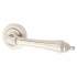Polished Nickel Door Handles on Round Rose - Parisian Camille Range 684006P