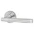 Satin Nickel/Polished Chrome Door Handles on Round Rose - Bella Range 114116P