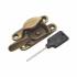 Heavy Duty 14mm Narrow Keep Locking Fitch Sash Window Fastener - 65 x 14mm - Antique Brass 521326P