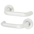Satin Aluminium 20mm Return to Door Handles on Round Rose 249856P