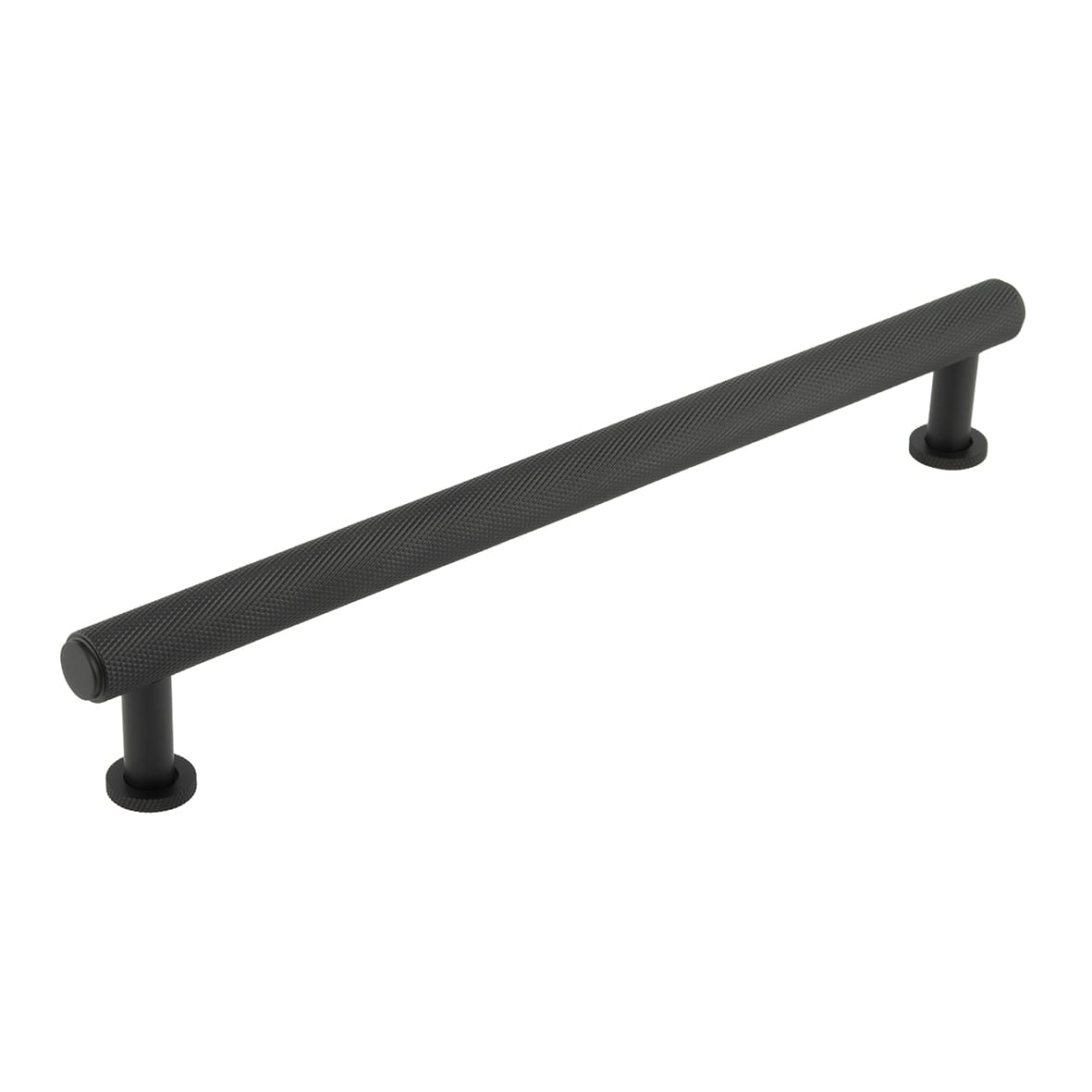 Piccadilly 15mm Knurled T-Bar Cabinet Pull Handle - 224mm c/c - Black 704866P
