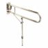 Hinged Support Grab Rail With Leg - 800 x 200mm - Polished Stainless Steel 705586P