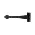 Tudor Plain Door Tee Hinge - 229 x 85mm - Antique Black Iron - Pair 104517P
