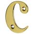 55mm Screw Fix Door Letter - c - Polished Brass Effect 568517P