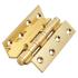 Cranked Ball Bearing Storm Proof Casement Window/Door Hinge - 100 x 3mm - Polished Brass - Pair 040747P