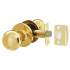 Polished Brass Bala Hotel Passage Mortice Door Knobset - 65mm Rose Diameter 813847P