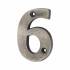 78mm Screw Fix Door Numeral - 6 - Pewter 455128P