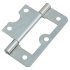 Flush Cabinet Hinge - 60 x 38 x 1mm - Zinc Plated - Pack of 10 Pairs 344138P