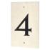 Limestone Screw Fix Door Numeral - 4 - 140 x 90mm - Natural Limestone 395838P