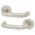 Satin Stainless Steel 19mm Return to Door Handles on Round Rose 751678P