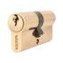 5 Pin 65mm Euro Double Cylinder - 30 + 35mm - Polished Brass - Keyed to Differ 986698P