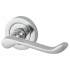 Polished Chrome Victorian Summer Scroll Door Handles on Round Rose 956109P