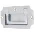 Military Chest Flush Cabinet Pull Handle - 89 x 45mm - Satin Chrome 655429P