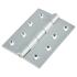 Double Phosphor Bronze Washered Butt Door Hinge - 100 x 75 x 4mm - Satin Chrome - Pair 064639P
