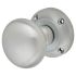 Satin Chrome Round Rim Door Knob - 56mm Rose Diameter 788049P