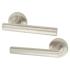 Satin Stainless Steel 19mm Straight T-Bar Door Handles on Round Rose 321249P
