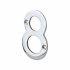 76mm Screw Fix Door Numeral - 8 - Polished Chrome 923259P