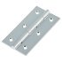 Solid Drawn Butt Cabinet Hinge - 75 x 40 x 2.0mm - Polished Chrome - Pair 853659P