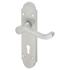 Satin Chrome Victorian Summer Scroll Keyhole Lock Door Handles - 168 x 40mm 971489P