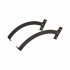 Iron Quadrant Arm Fanlight Stay - 250mm Length - Black - Pair 082689P