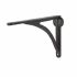 Curved Steel Shelf Bracket - 249 x 174mm - Black Beeswax 586299P