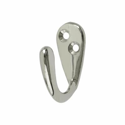 Diecast Single Coat Hook - 39 x 37mm - Polished Chrome - Pack of 10