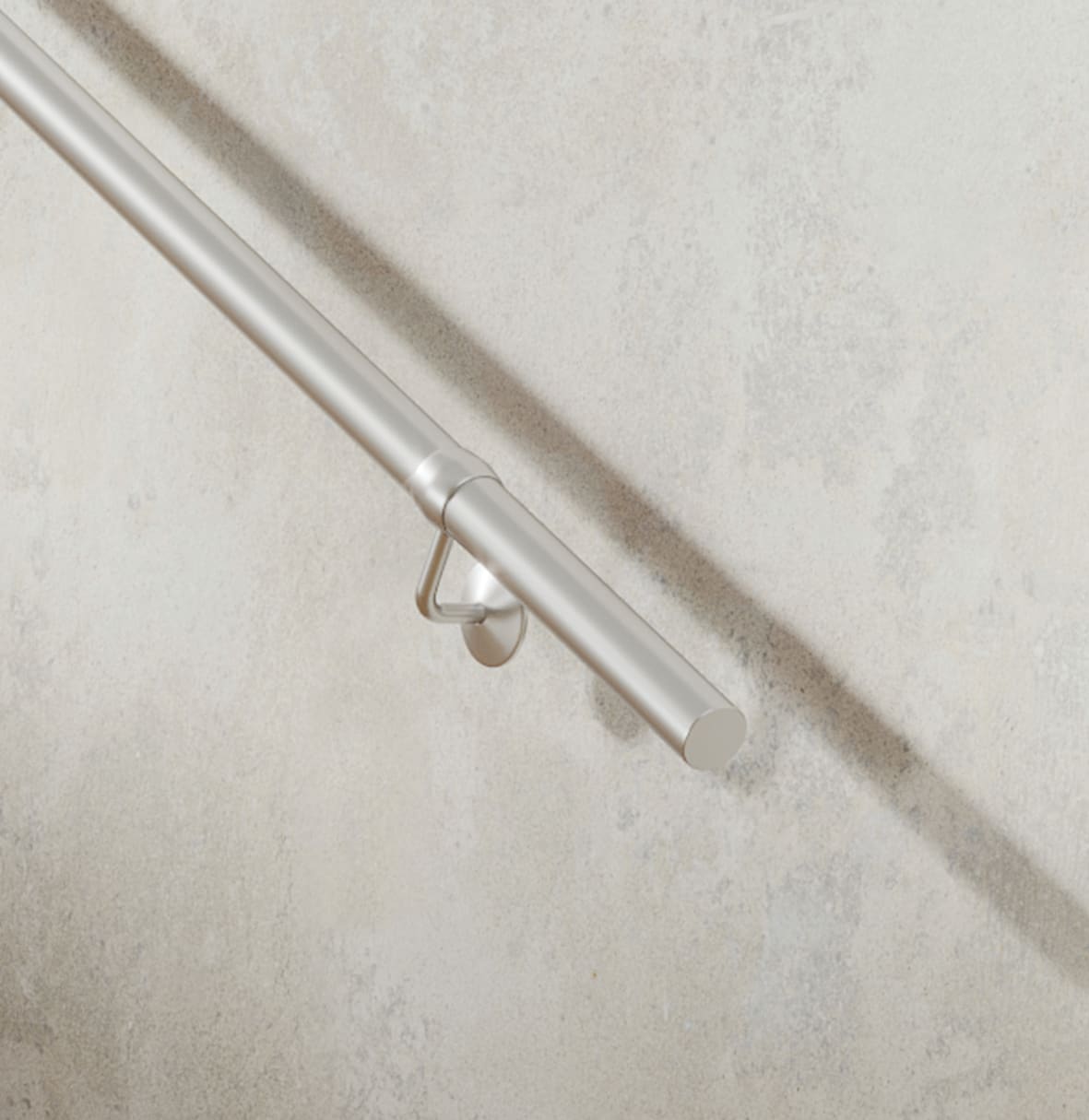 40mm Handrail Banister Staircase Rail Support Kit - 3600mm Length - 304 Brushed Stainless