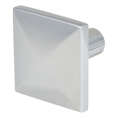 Pyramid Style Square Cabinet Knob - 29 x 29mm - Polished Chrome