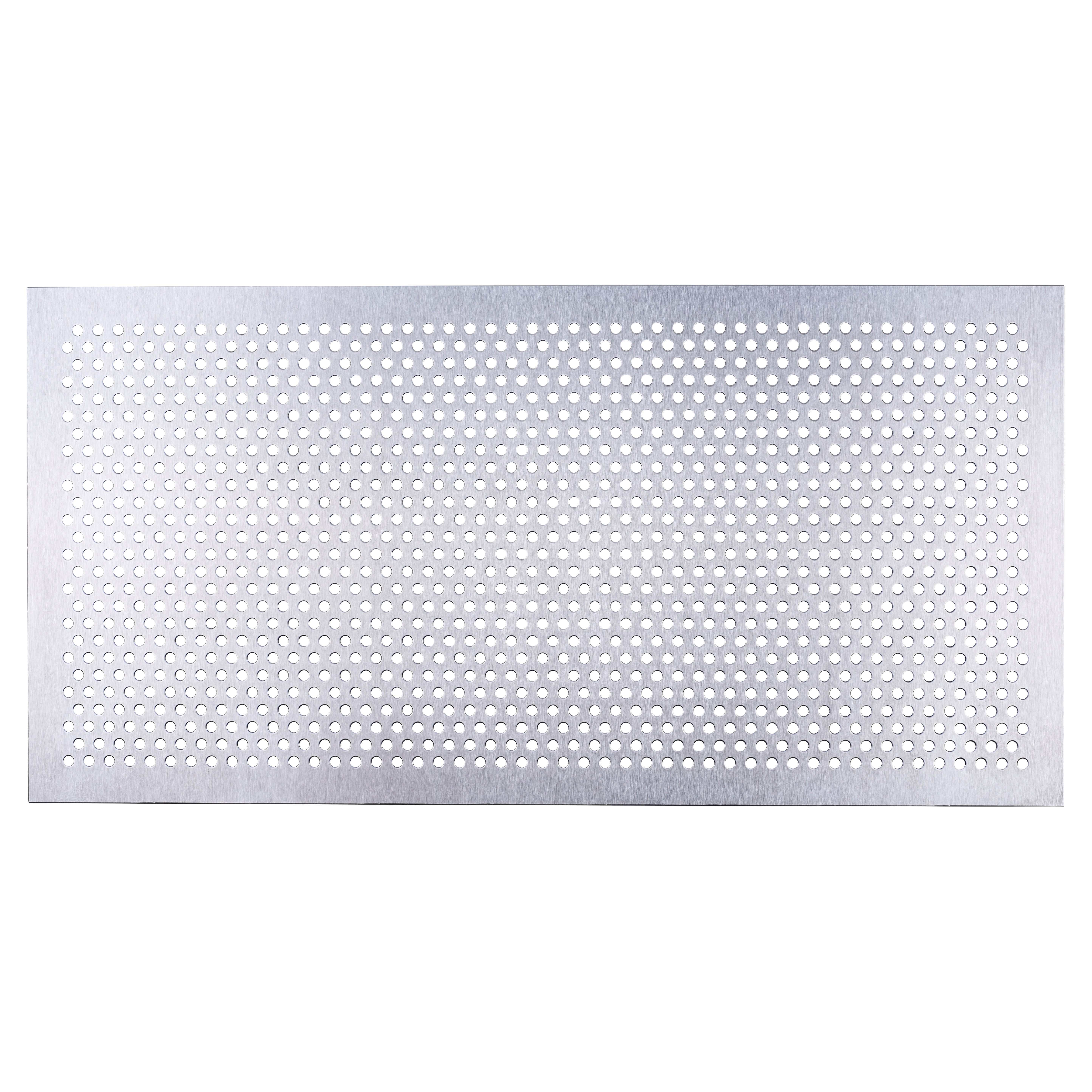 Perforated Radiator Round Hole Grille - 1040 x 800mm - Satin Stainless Steel