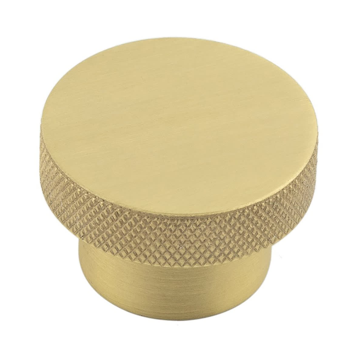 Wenlock Knurled Round Cabinet Knob - 40mm Diameter - Satin Brass
