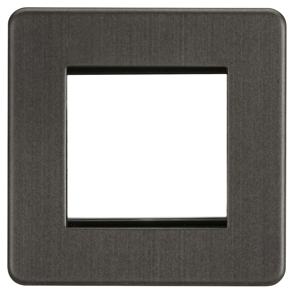 1 Gang 2 Module Euro Screwless Faceplate - Smoked Bronze