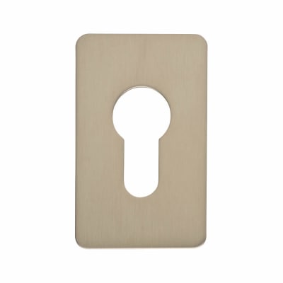 Jumbo Adhesive Fixing Escutcheon - 65.5 x 40mm - Euro - Satin Stainless Steel
